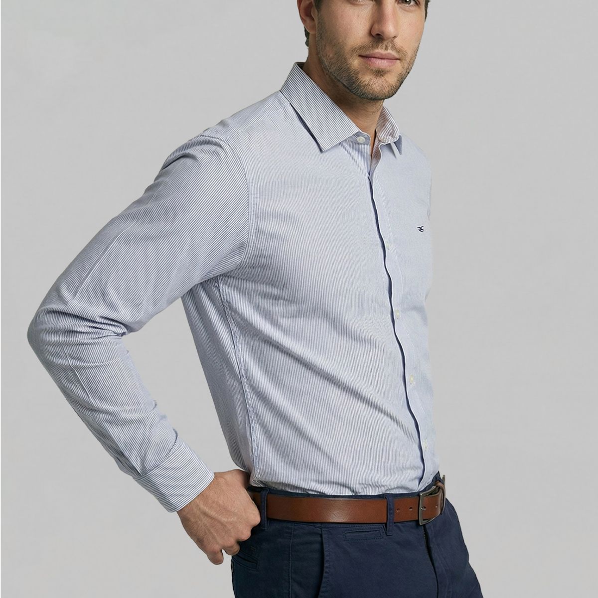 FEROUCH - Camisa Smart Casual Calabasas Navy Ferouch