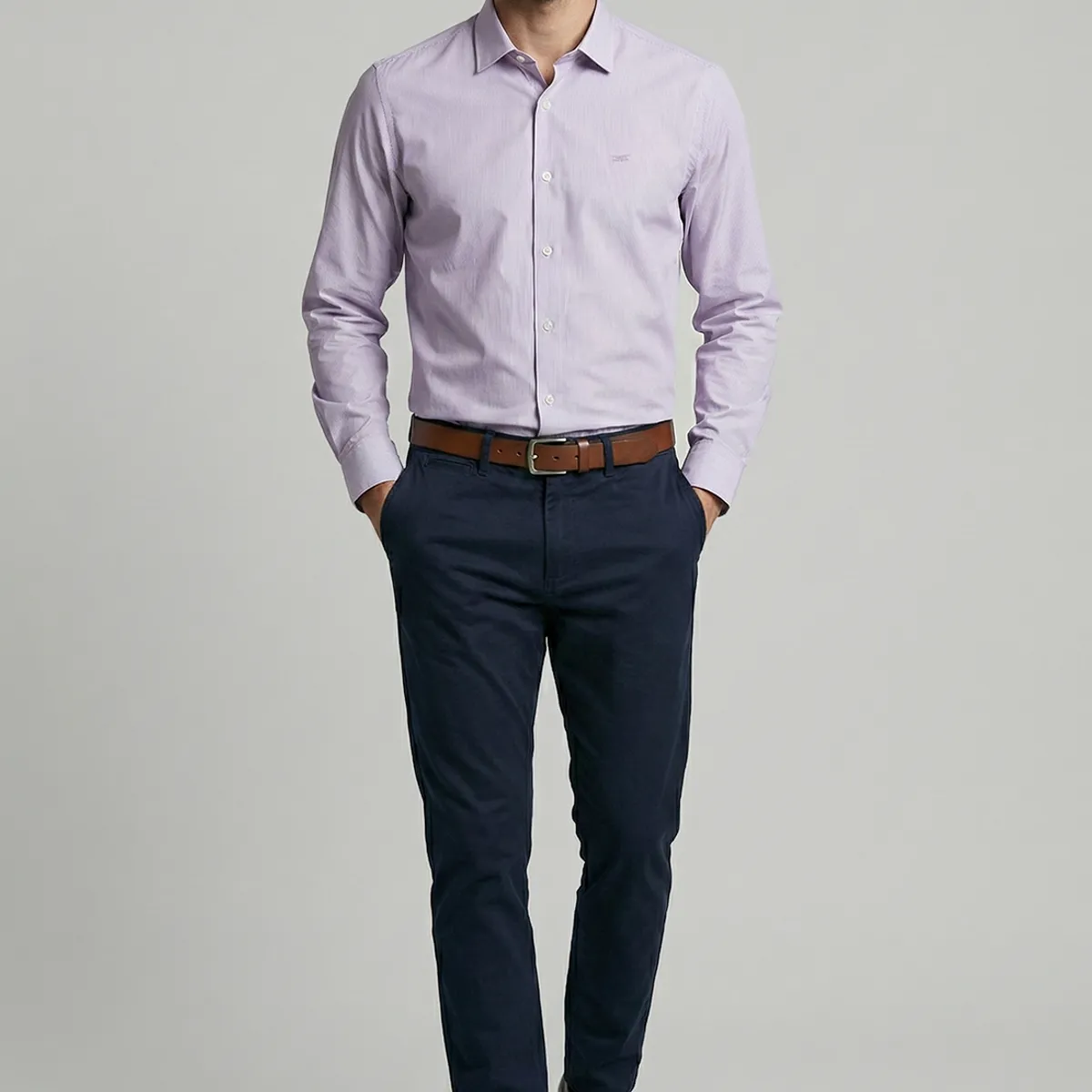 FEROUCH - Camisa Smart Casual Calabasas Violet Ferouch