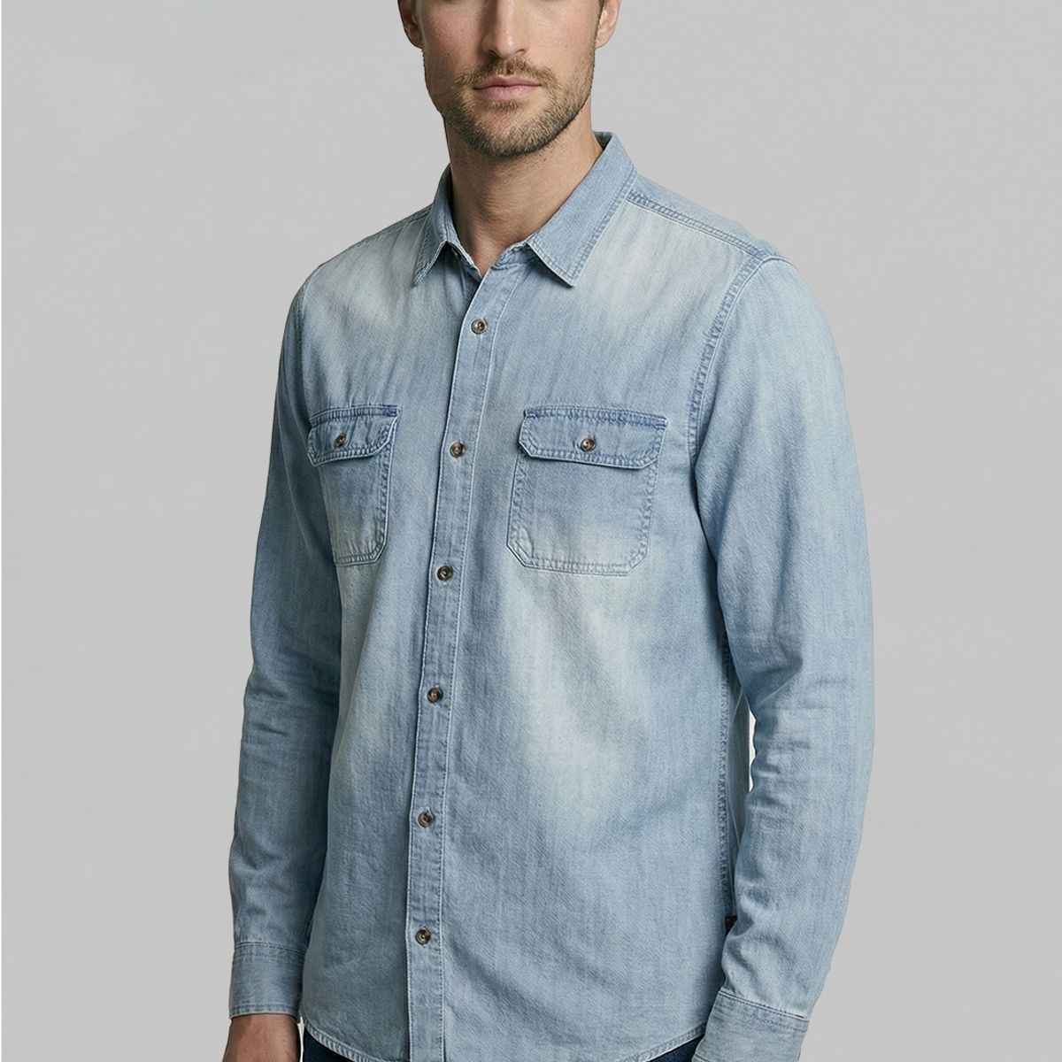 FEROUCH - Camisa Brooklyn Lt Blue Ferouch