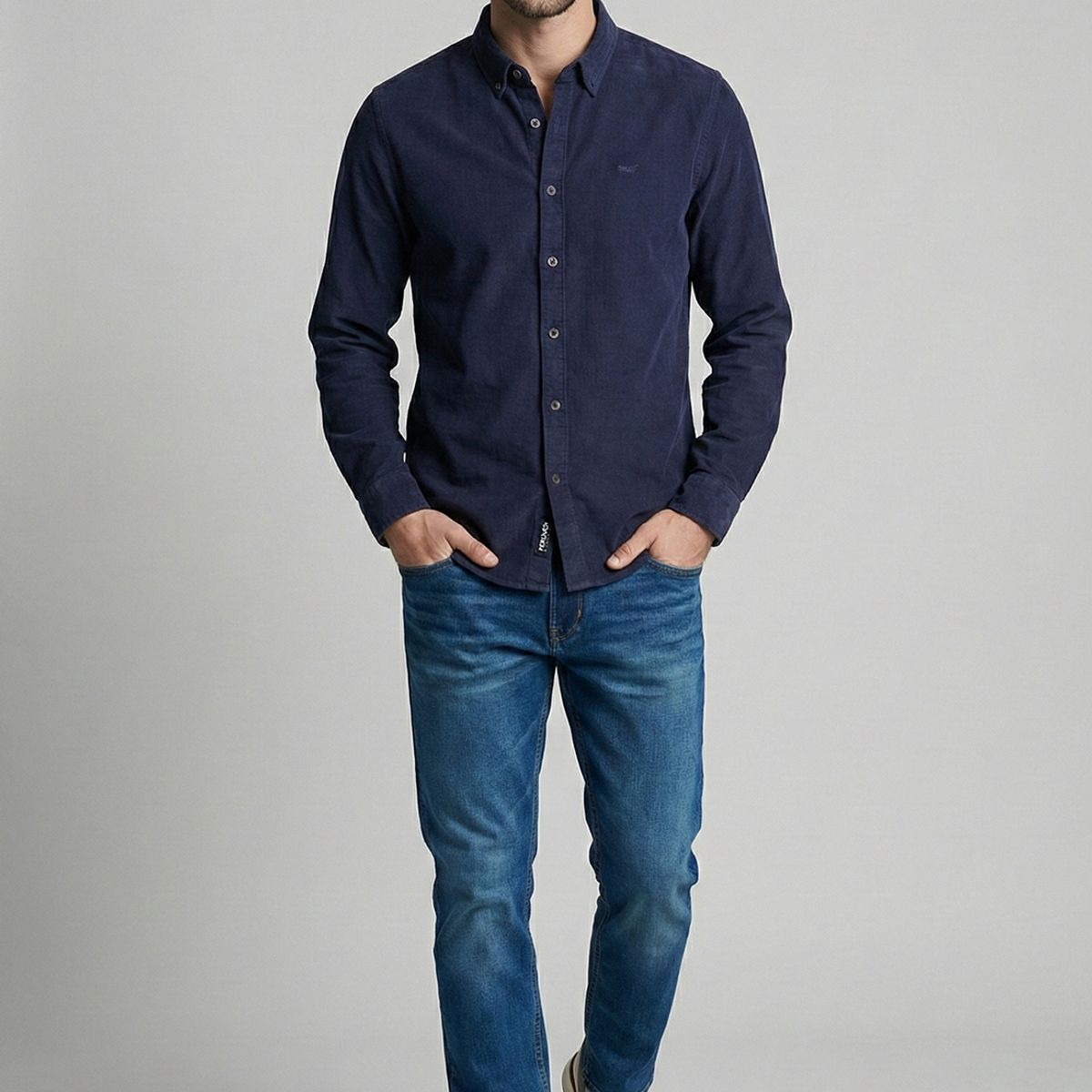 FEROUCH - Camisa Cotelé Cincinnati Navy Ferouch