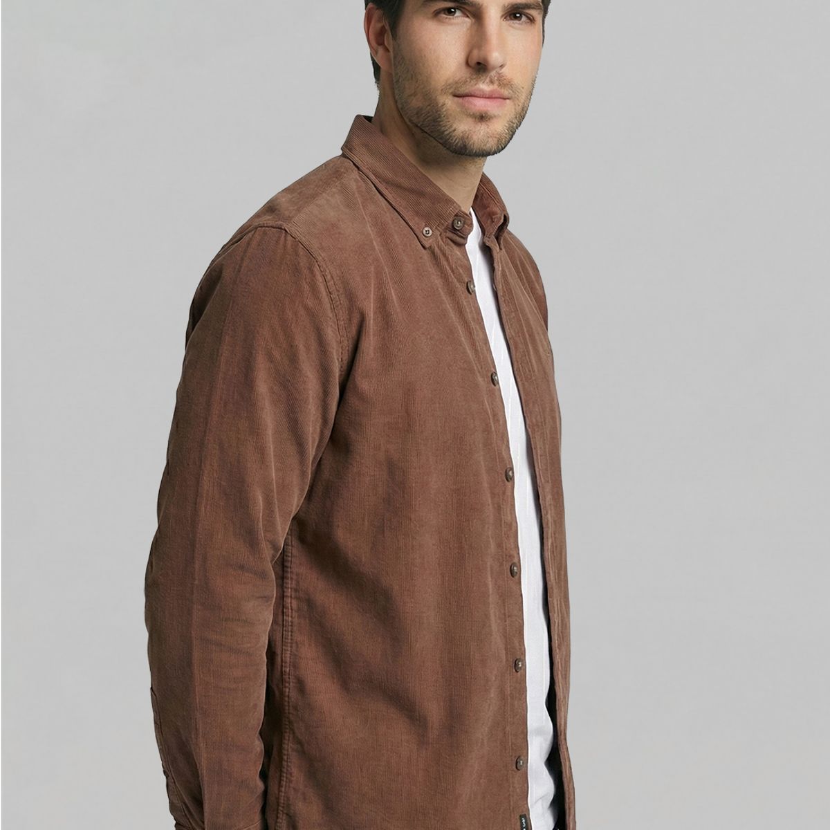 FEROUCH - Camisa Cotelé Cincinnati Brown Ferouch