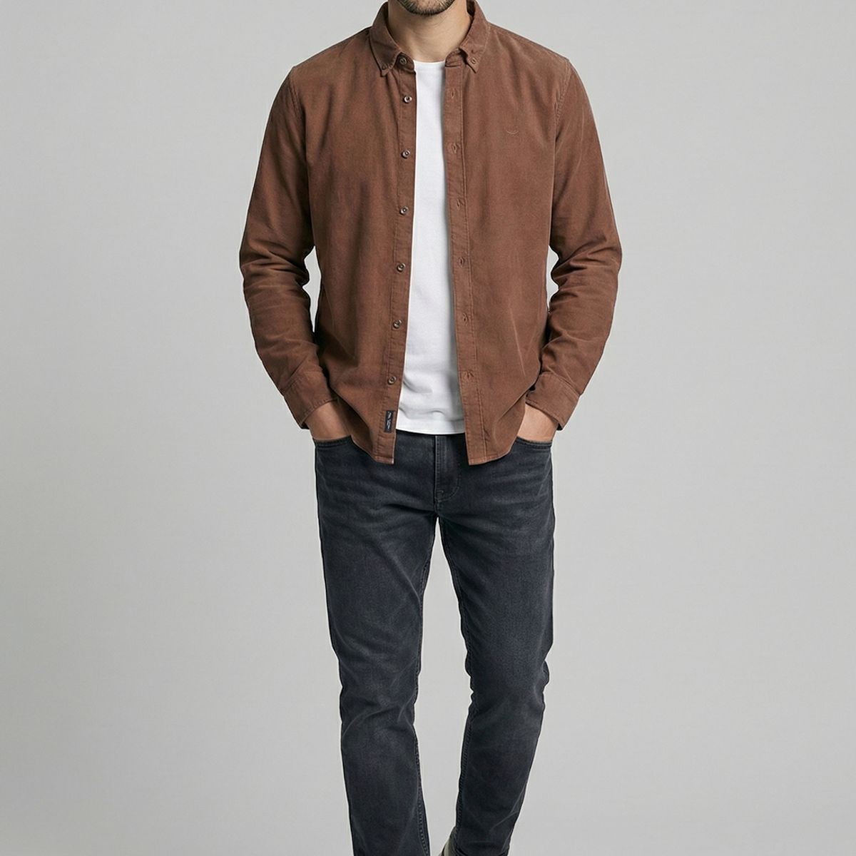 FEROUCH - Camisa Cotelé Cincinnati Brown Ferouch