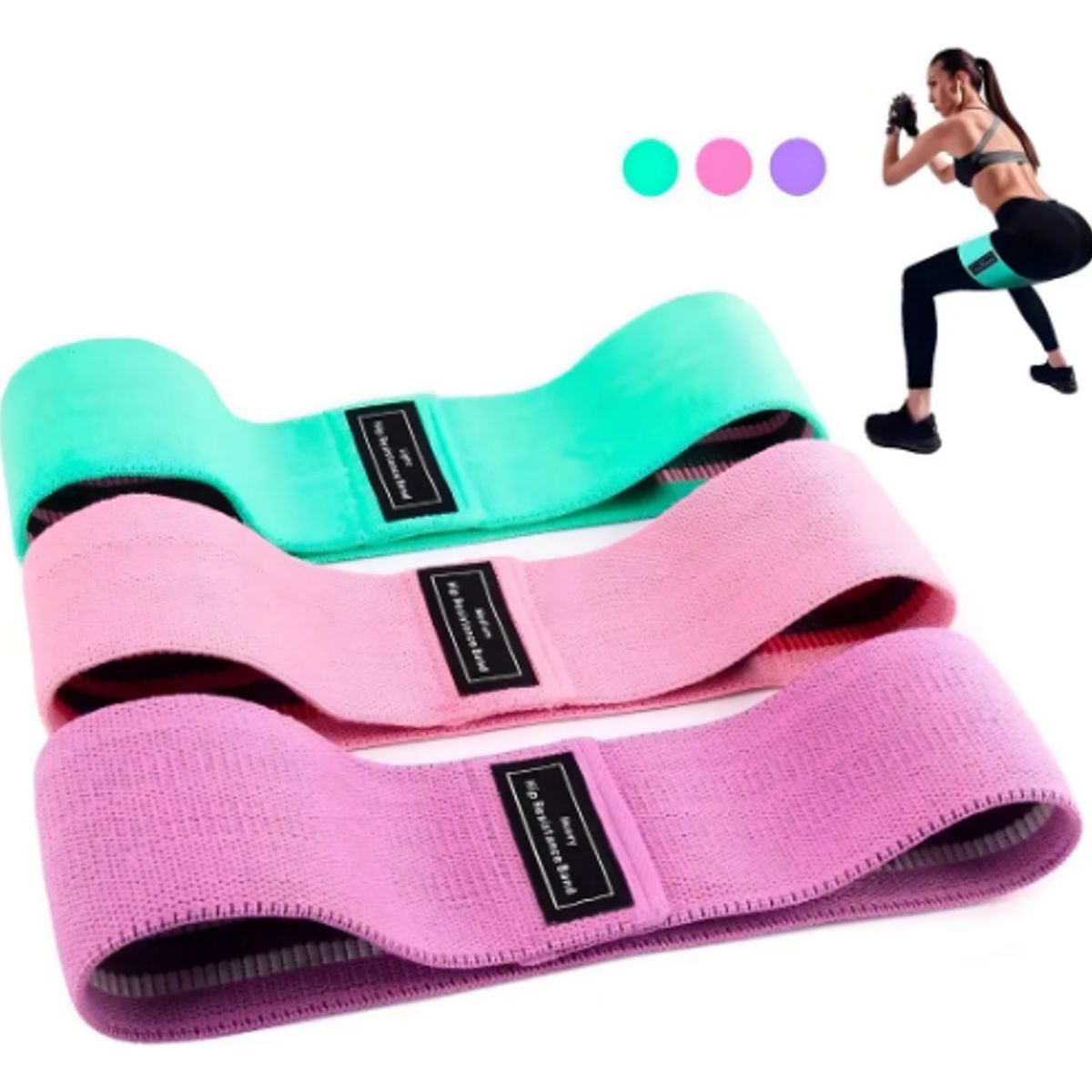 GENERICO - Bandas Elásticas Ligas De Resistencia Ejercicio Gym Color Verde Clarolilarosa