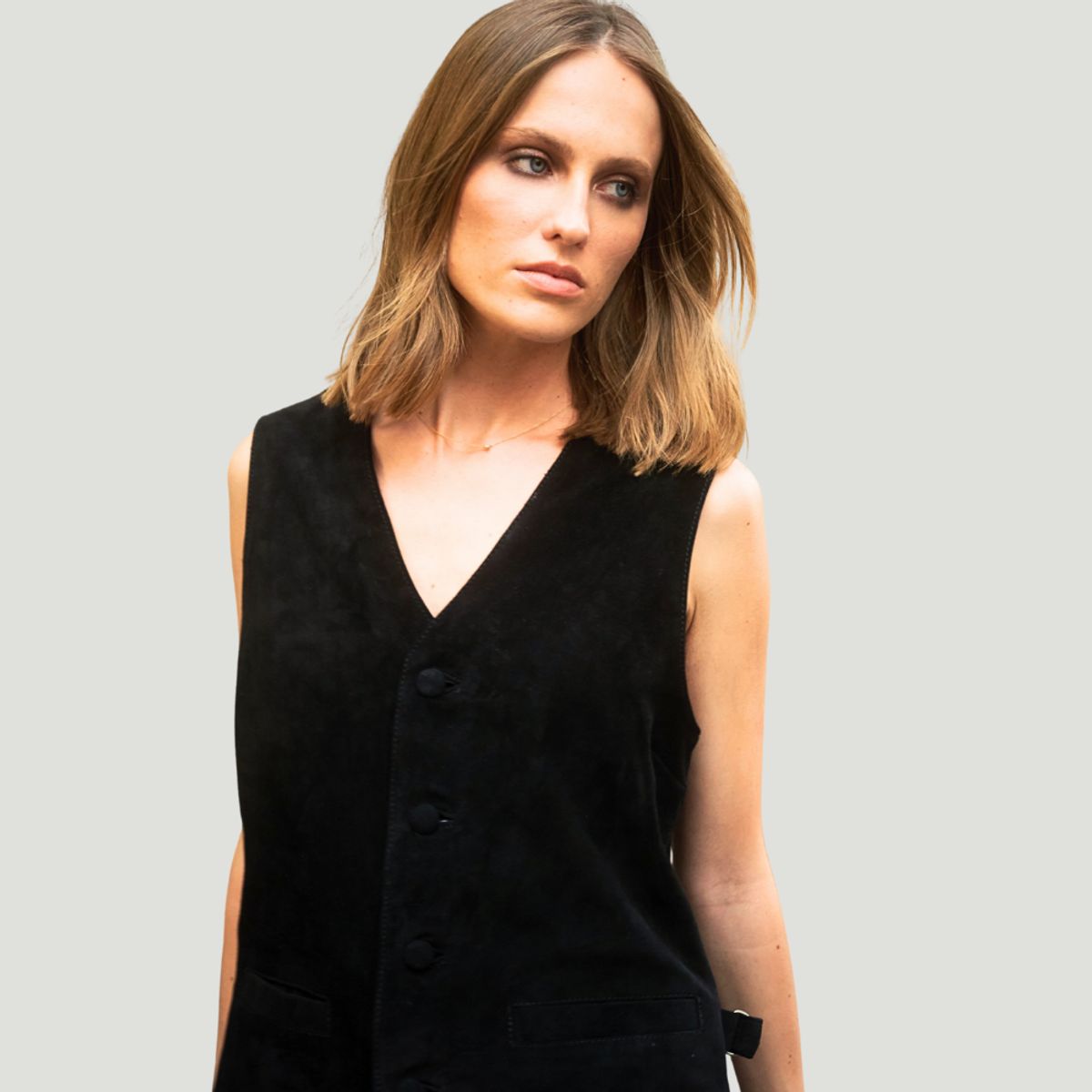 HER - Vest Gamuza Negro