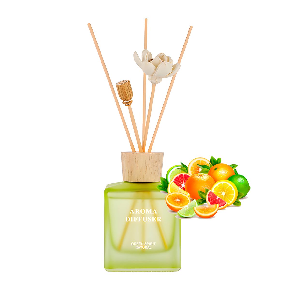 GENERICO - Fragancias Difusores Aromaticos Con 5 Varillas Ambientador 200 ml Citricos