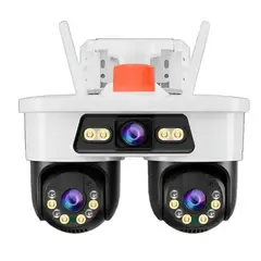 GENERICO - Cámara De Seguridad Jortan 8 5g Monitoreo Triple Lente 360° Blanco