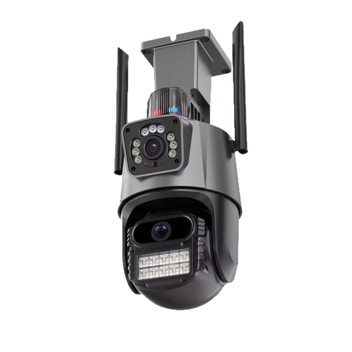 GENERICO - Cámara De Seguridad Pro Jortan Jt-9687  Monitoreo Dual 360° Negro