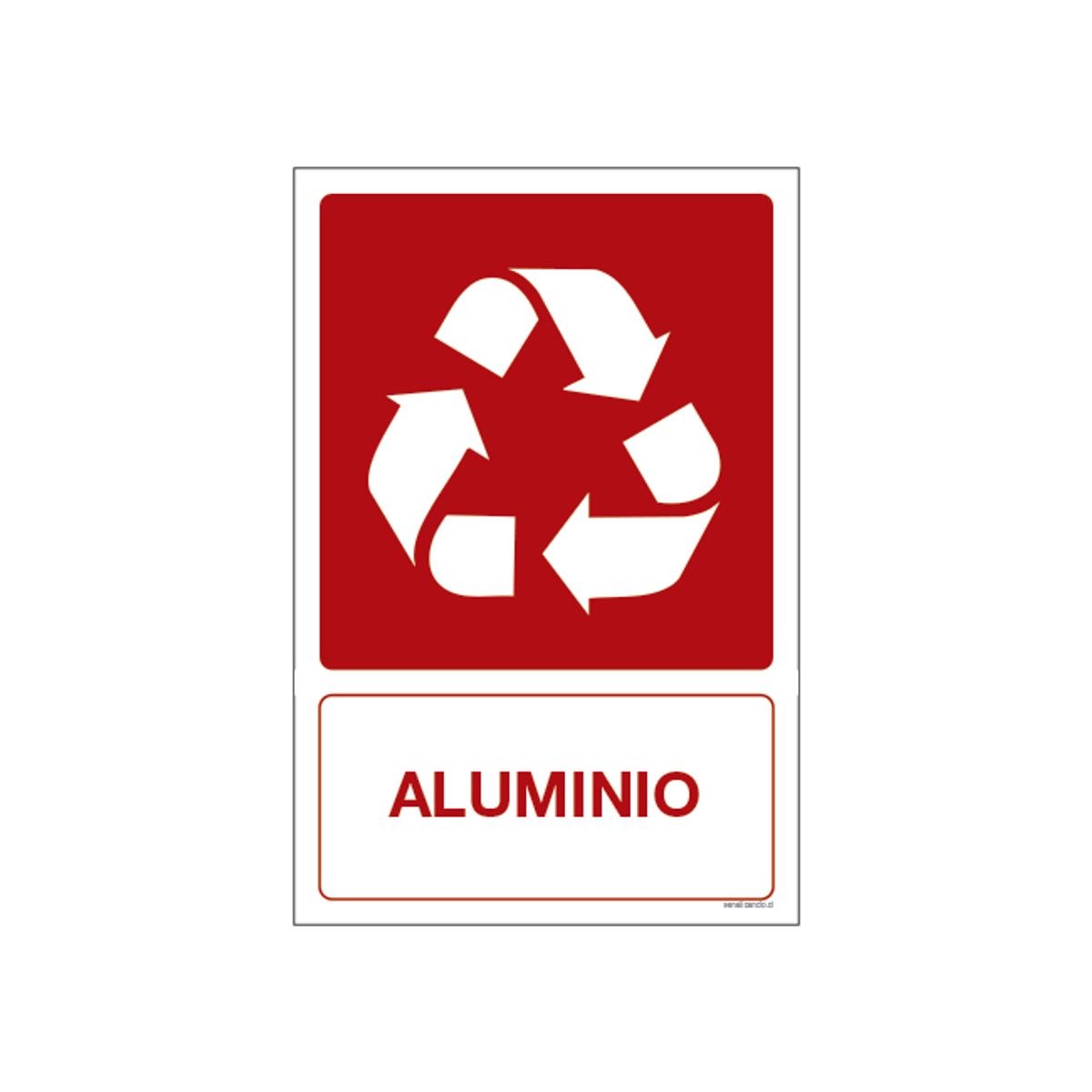 MAU PRINT - Señaletica De reciclaje de aluminio   20x30