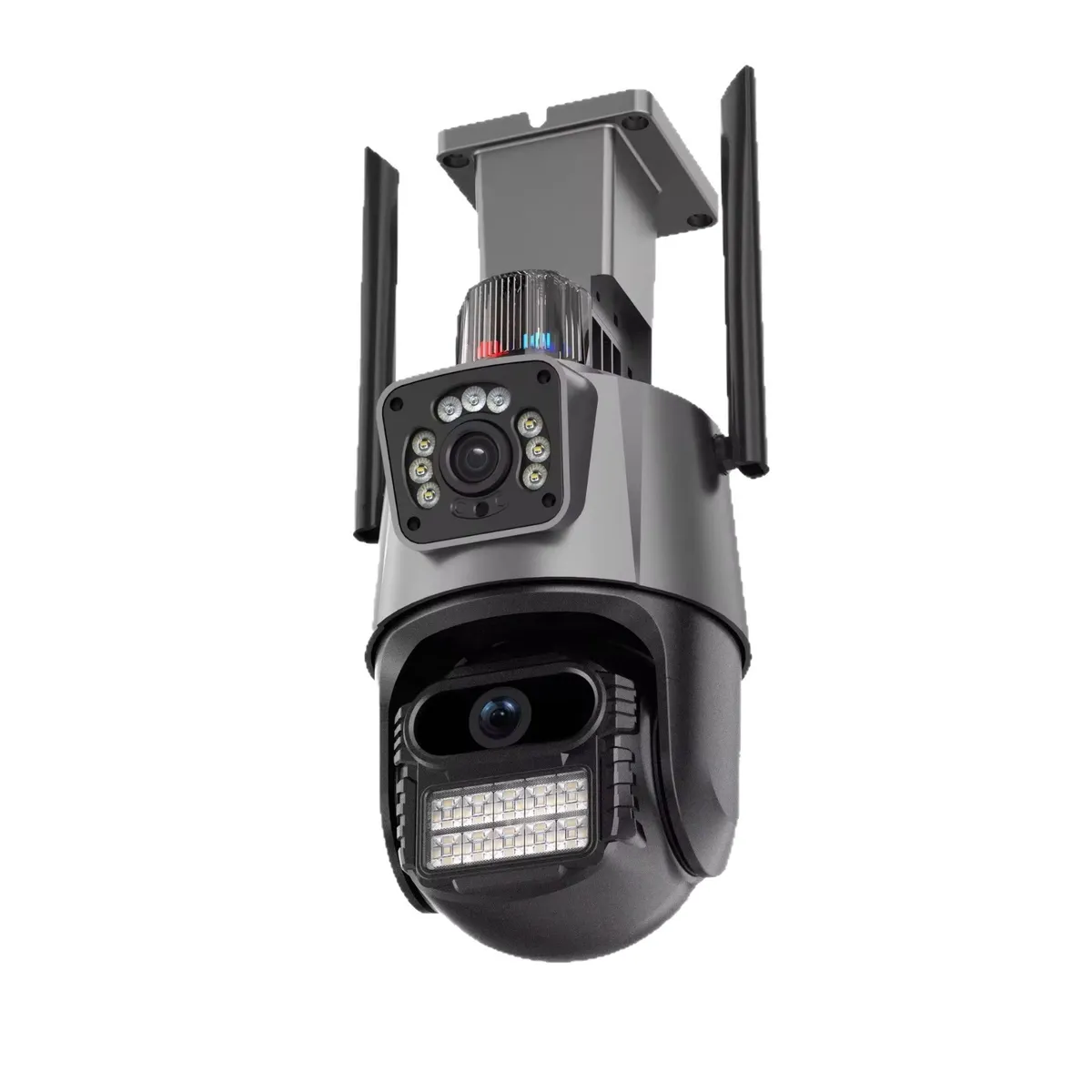 GENERICO - Cámara De Seguridad Pro Jortan Jt-9687  Monitoreo Dual 360° Negro