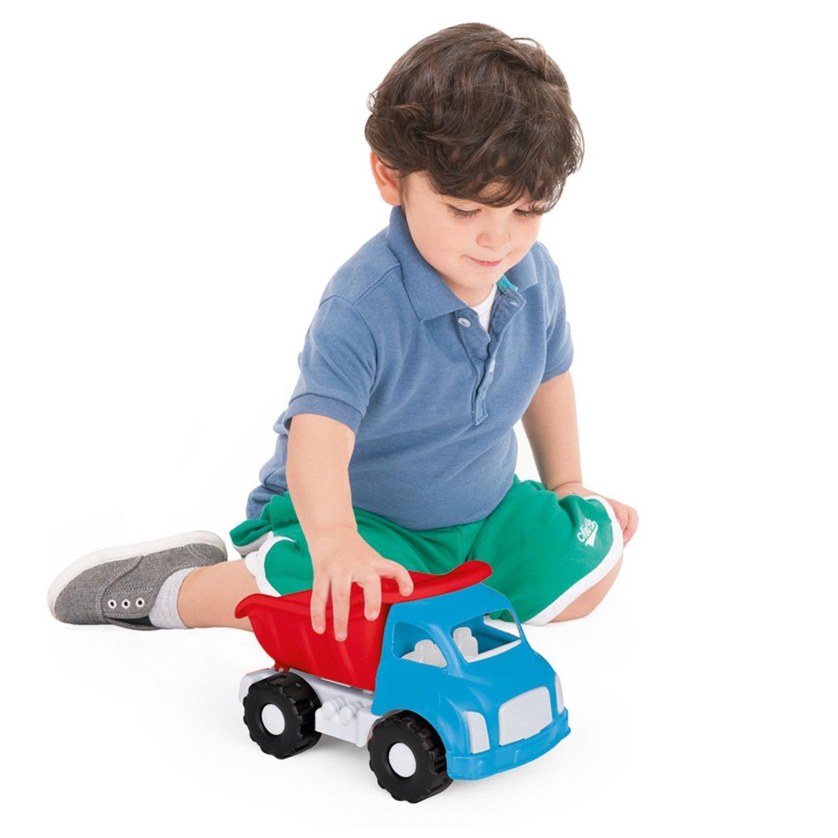DOLU - Camión Tolva Juguete azul rojo 20cm Dolu