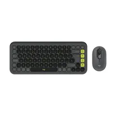 LOGITECH - Combo Teclado (ES) + Mouse inalámbrico POP ICON, Color Grafito