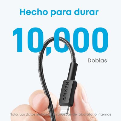 Imagen 2 del producto Cable USB-C a Lightning Carga Rápida 60W 2m Negro