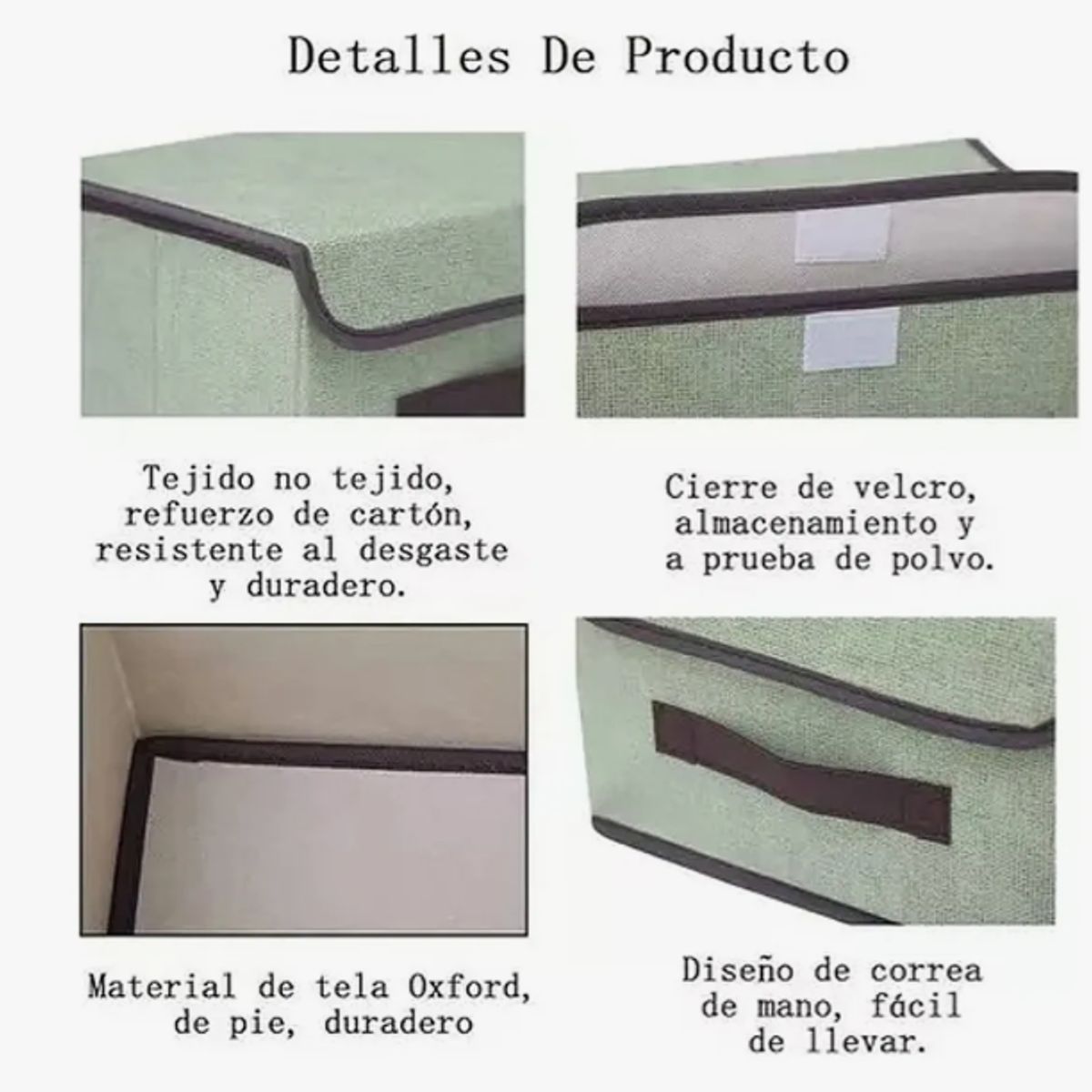 GENERICO - 6 Unidades Cajas Organizadoras De Tela Plegables Con Tapas