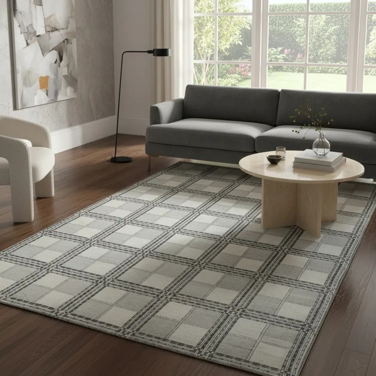 GENERICO - Alfombra 150X220 Moderna Gris 4