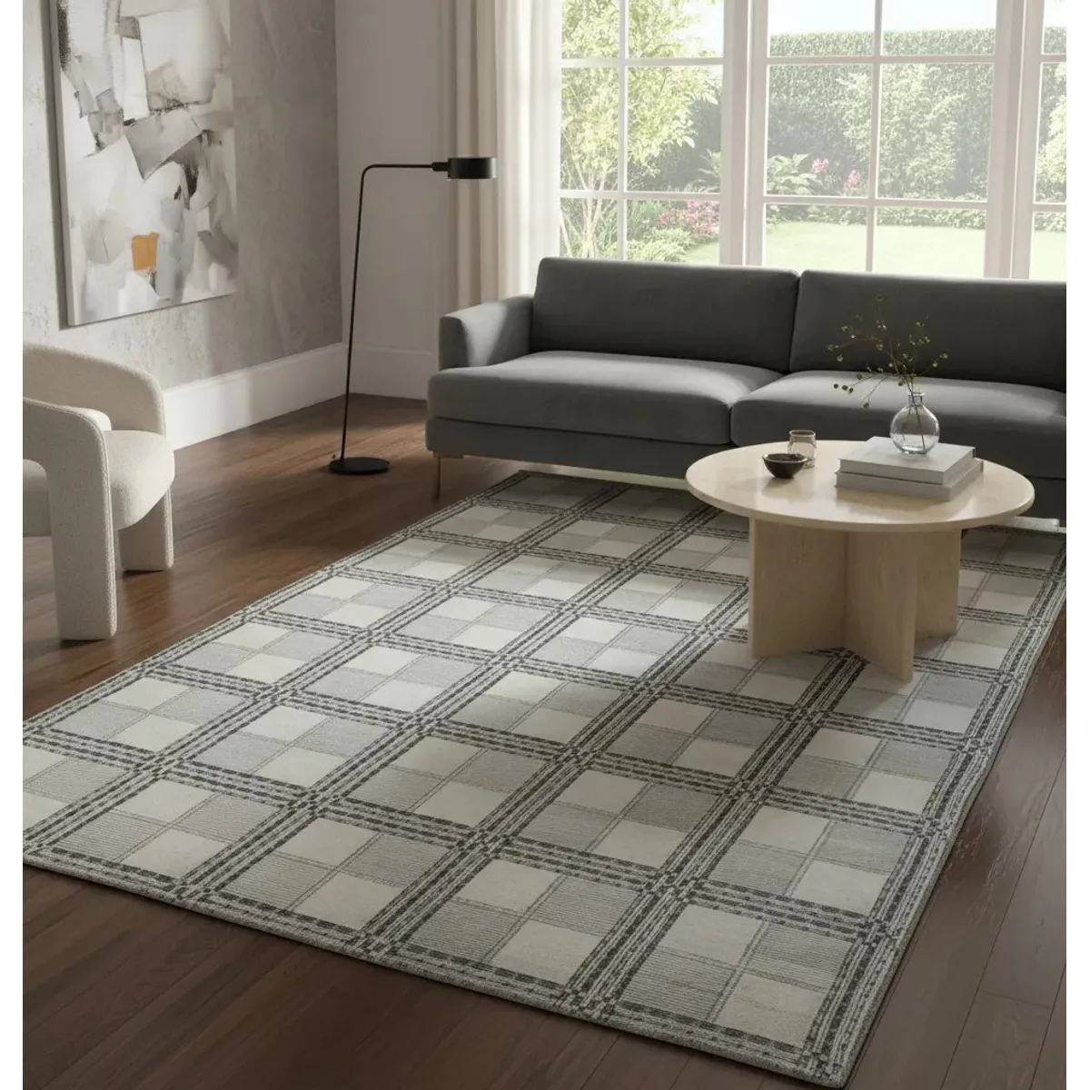 GENERICO - Alfombra 150X220 Moderna Gris 4