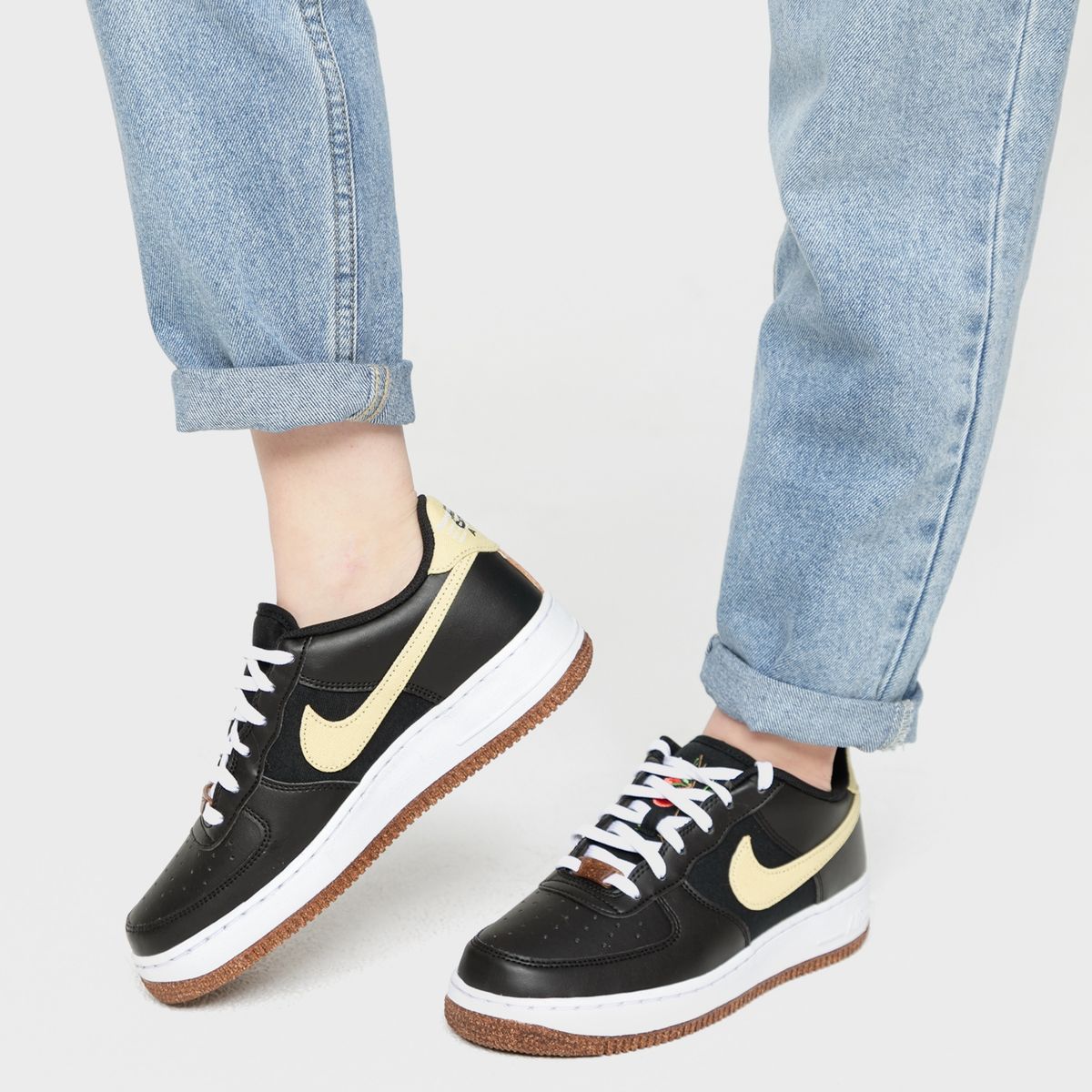 NIKE - Air Force 1 Lv8 (Gs) Zapatilla Urbana Niña Negra