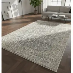 GENERICO - Alfombra 150X220 Moderna Gris 2