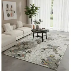GENERICO - Alfombra 150X220 Moderna Gris 1