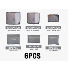 GENERICO - Set 6 Organizadores Equipaje Maleta Bolso Organizador Viaje