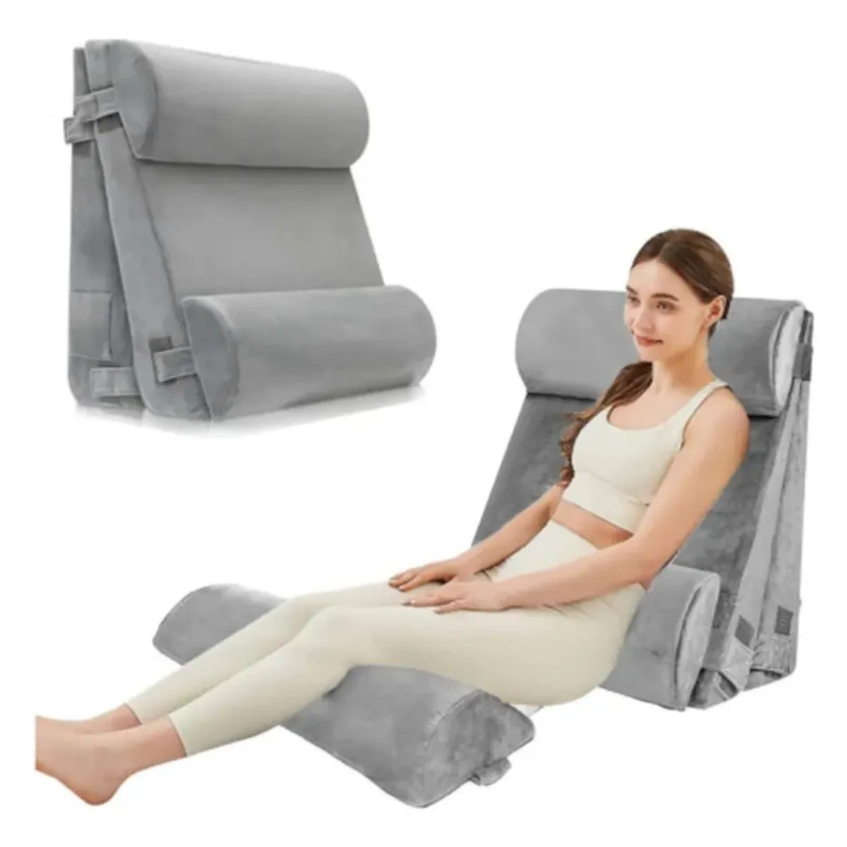 ANYHOGAR - Conjunto De Almohadas Ortopédicas En Cuña Para Cama 4pzs