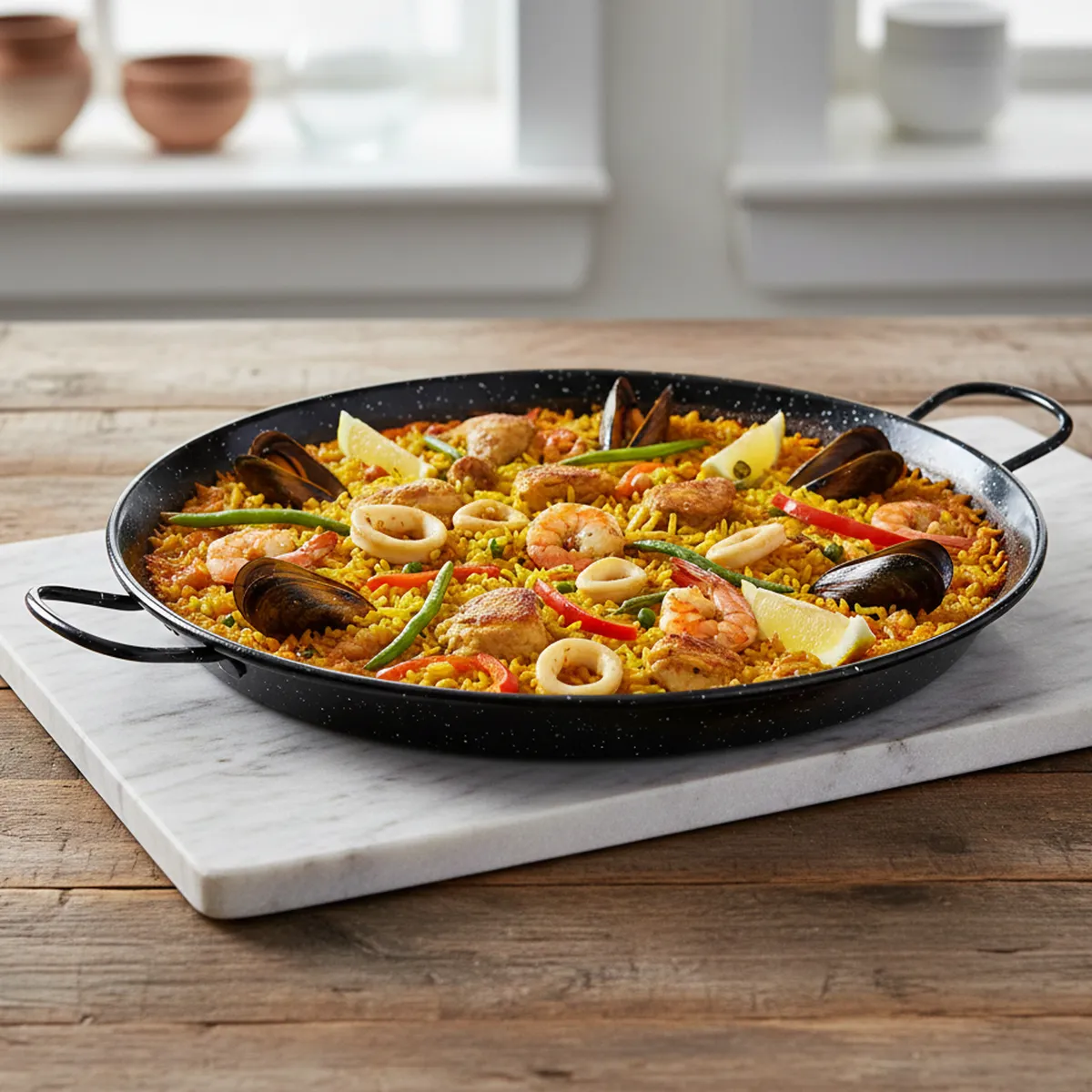 LA VALENCIANA - Paellera Esmaltada 42 cm