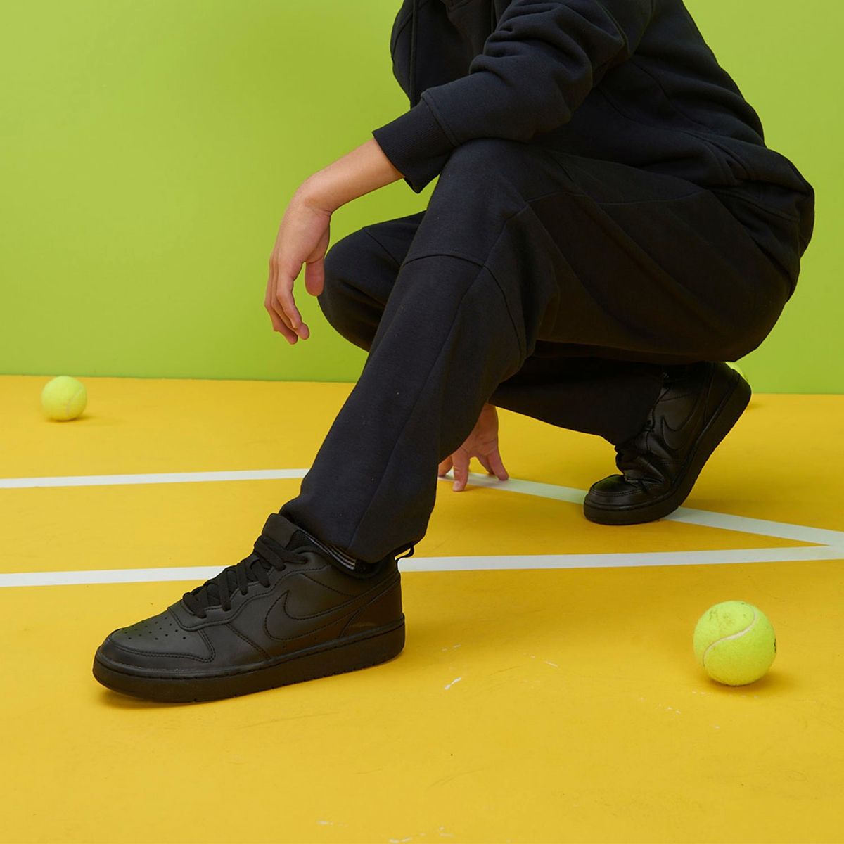 NIKE - Air Force 1 Le Zapatilla Urbana Niño Cuero Negro Nike