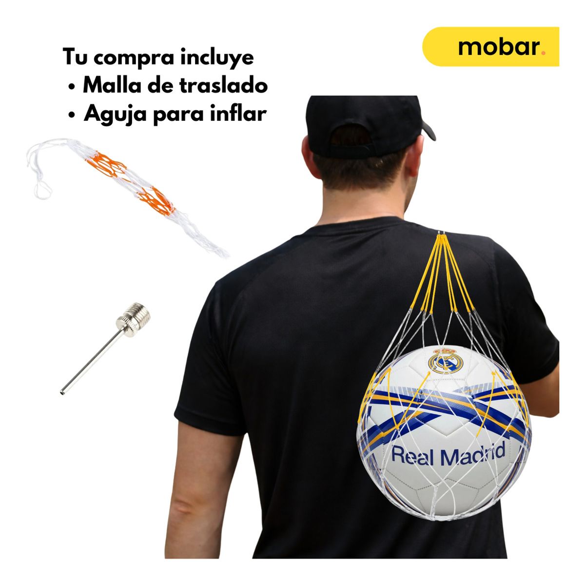 DRB - Balon Futbol Pelota Futbol T5 Real Madrid Drb Bote Alto Camp