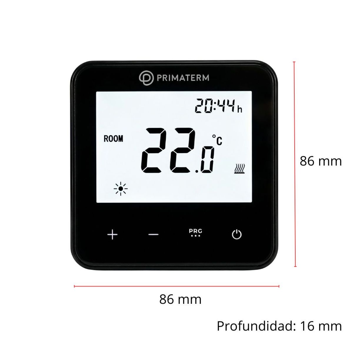 PRIMATERM - Termostato Inteligente Programable 3600w Wifi Negro PRIMATERM