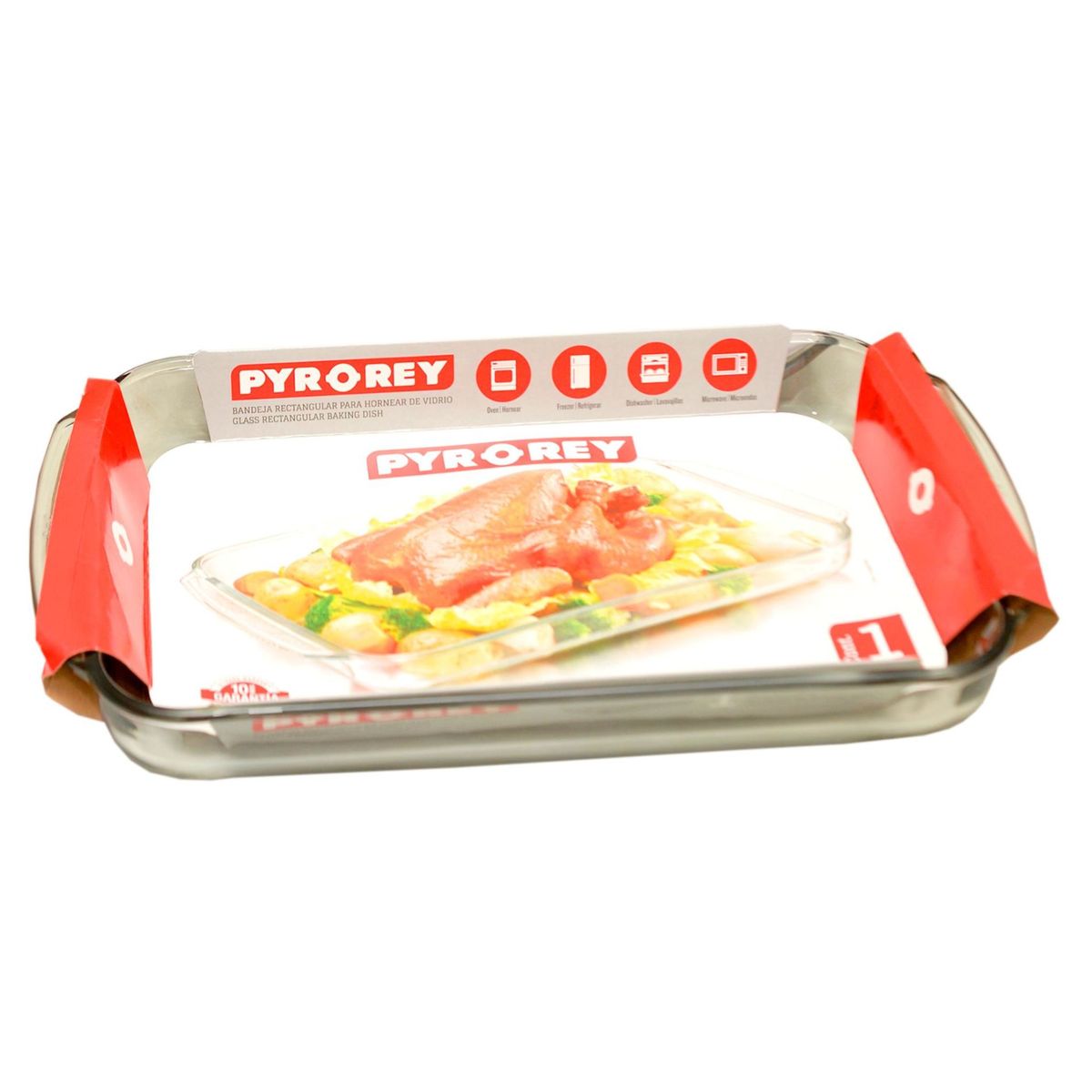 PYRO REY - Fuente De Vidrio Para Hornos  Refractario 3200ml