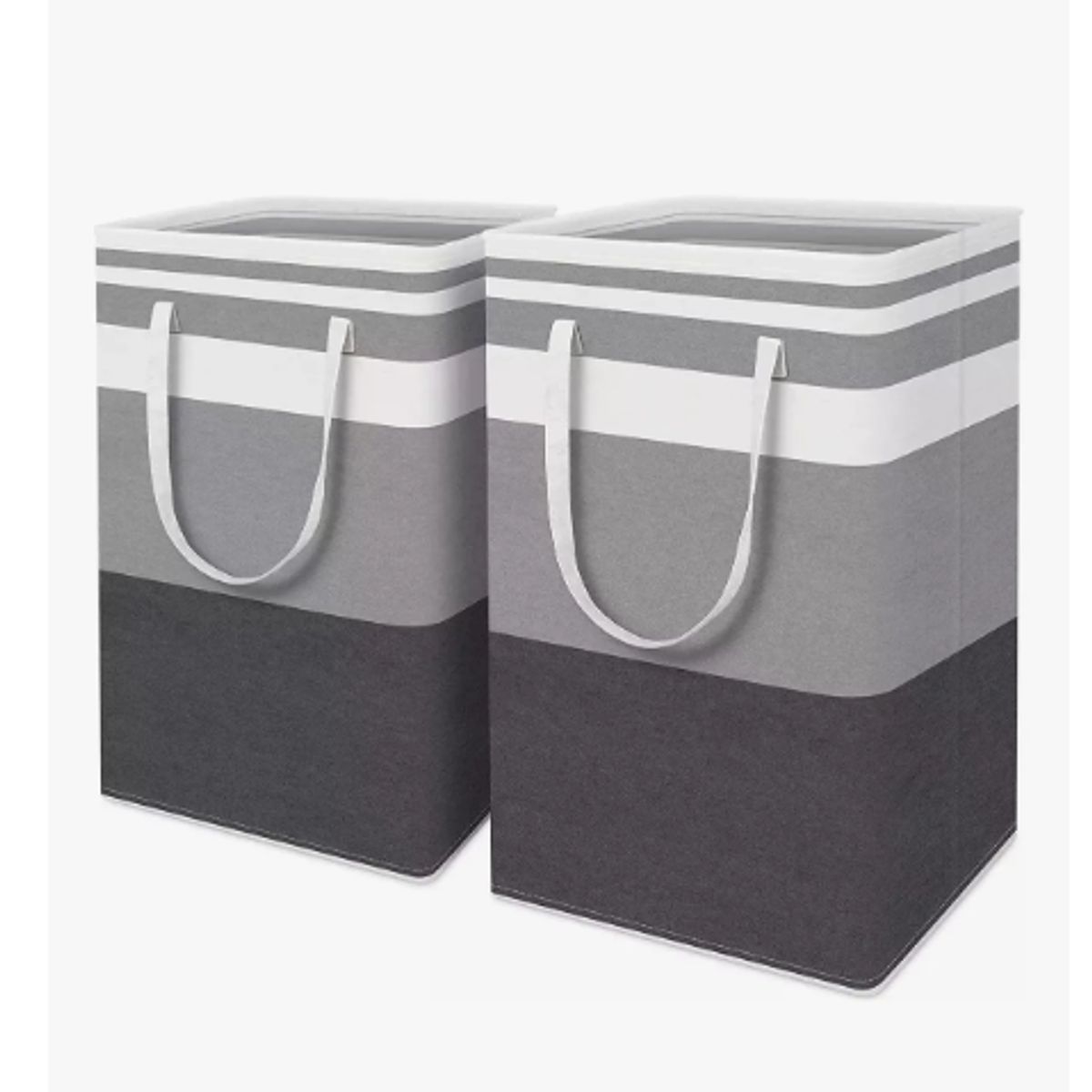 GENERICO - Cesto Canasto Para Ropa Sucia Plegables Organización 75l 2pz Gris Liso
