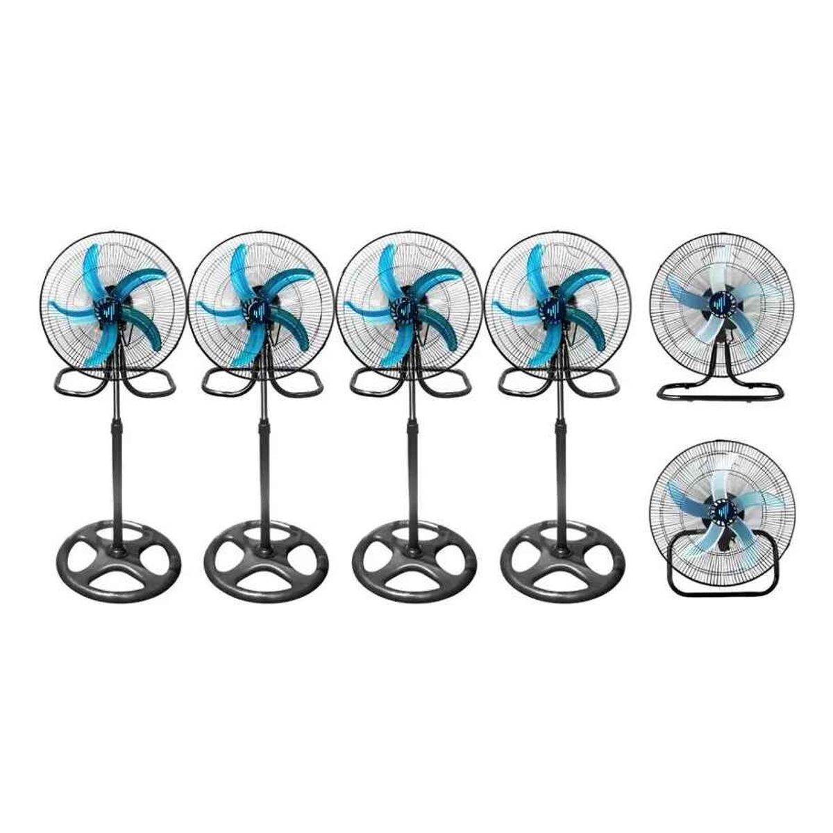GENERICO - Ventilador De Piso 4 Unidades Ventilador Pedestal 18 Pulgadas Ventilador 3 Velocidades
