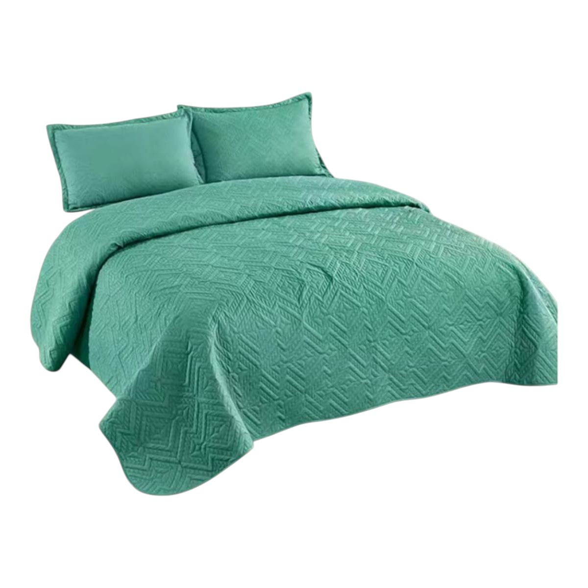 GENERICO - Cubrecama Quilt De Verano 2 Plazas Color Turquesa