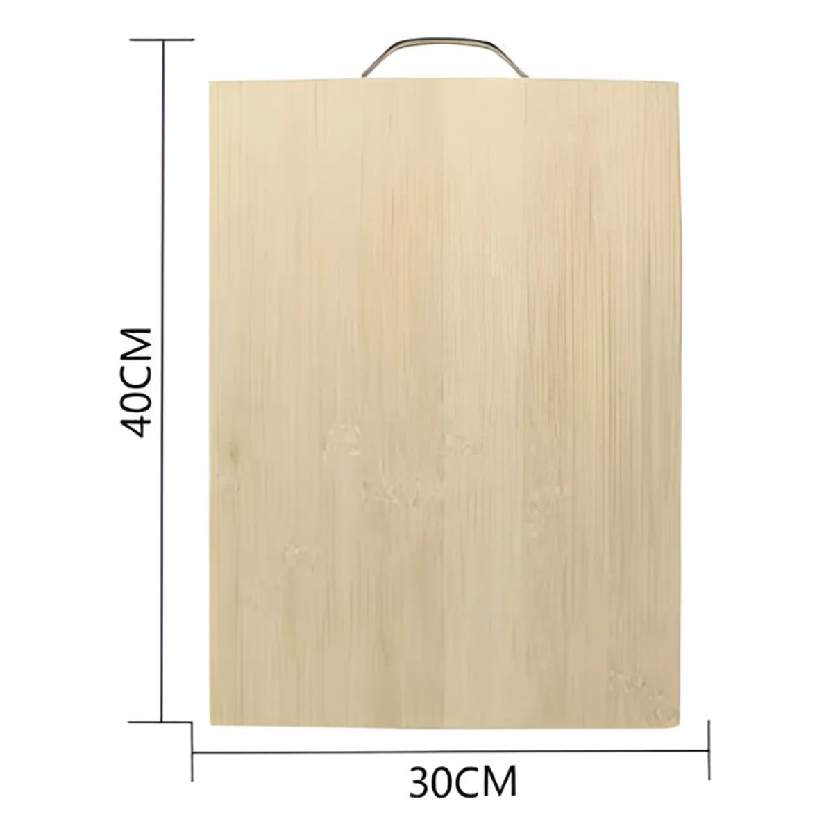 GENERICO - Tabla de cortar bambú 40x30 cm con asa para cocinav