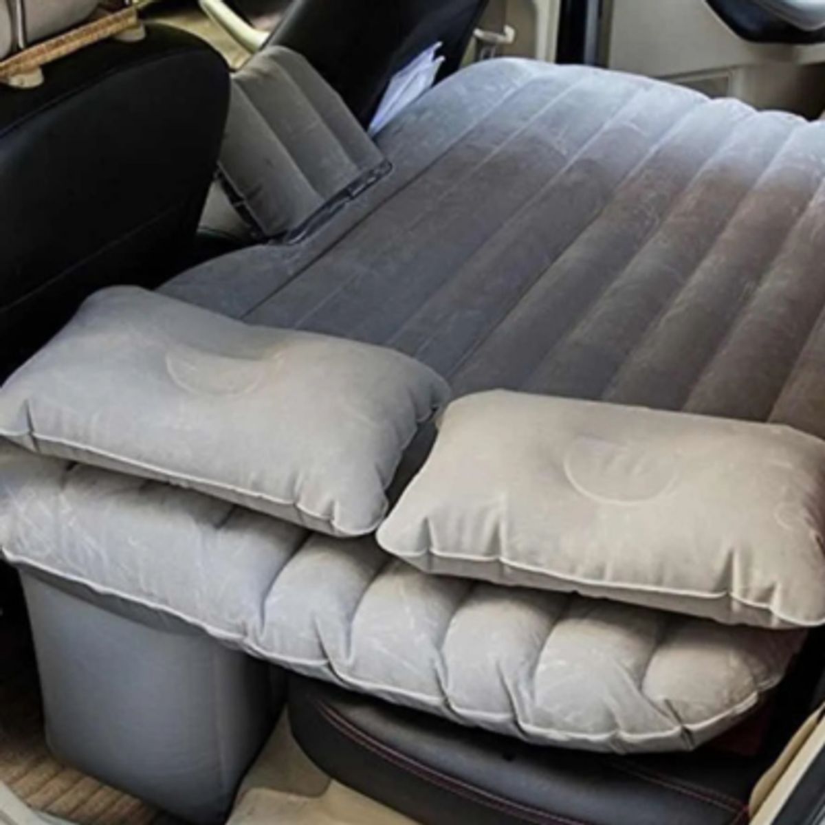 GENERICO - Colchon Inflable Con Compresor Y Almohadas Para Auto