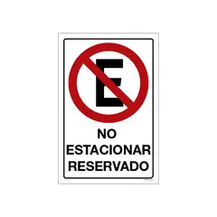 MAU PRINT - Señaletica de No Estacionar reservado 20x30