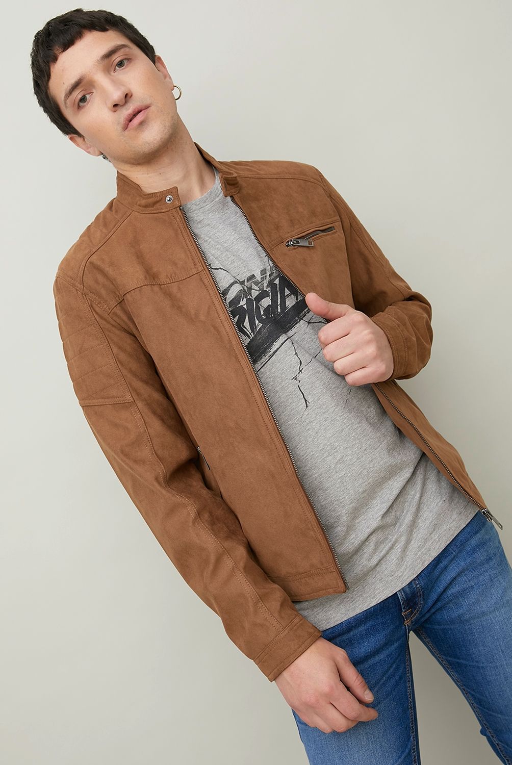 JACK&JONES - Chaqueta de Piel Imitación Hombre Jack&Jones