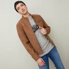 JACK&JONES - Chaqueta de Piel Imitación Hombre