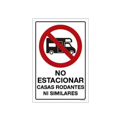 MAU PRINT - Señaletica de no estacionar casas rodantes o similares 20x30
