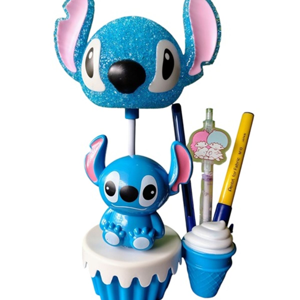 GENERICO - PORTA LAPIZ ORGANIZADOR DE ESCRITORIO CON LUZ KAWAII STIT