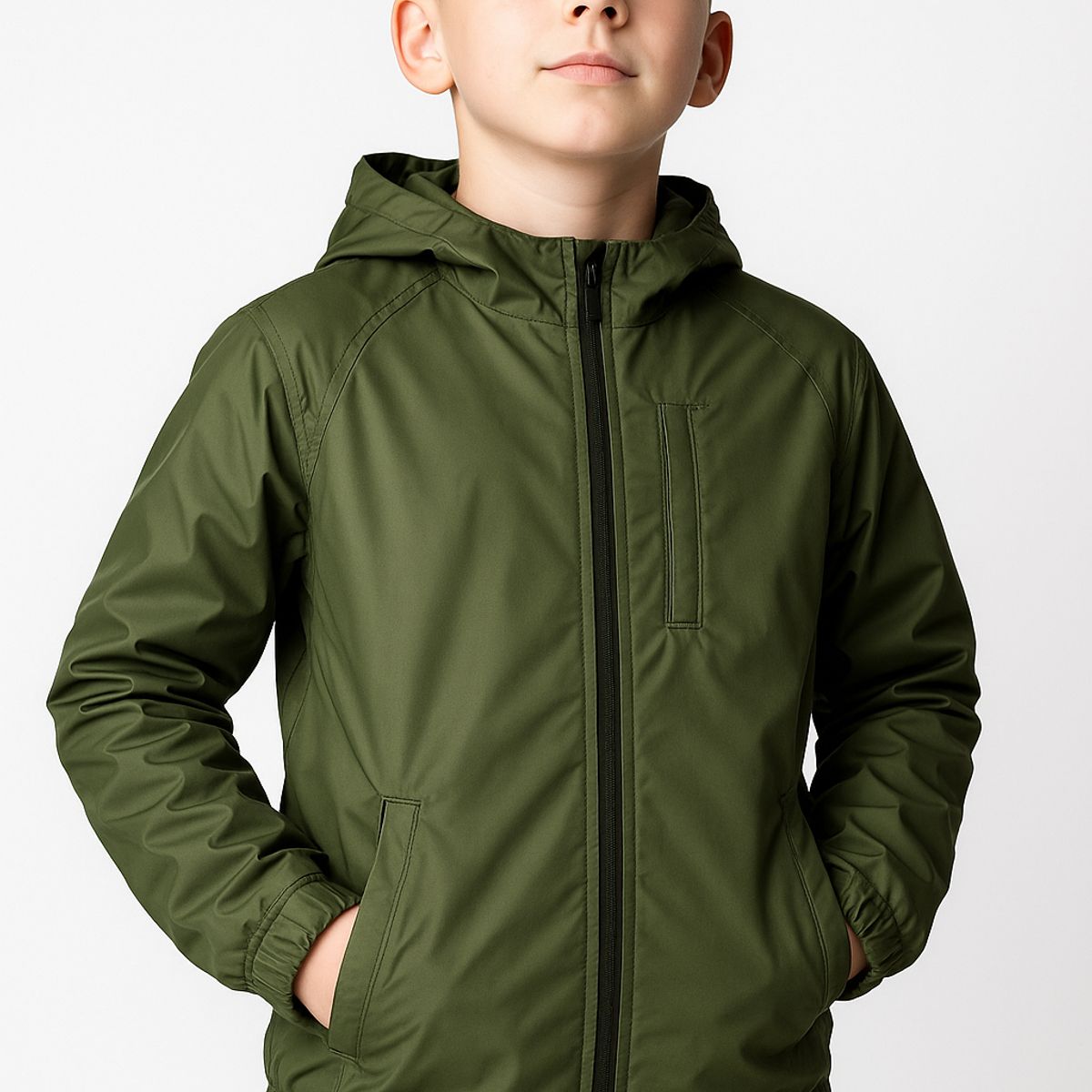 KIBOU - Chaqueta Cortaviento Impermeable Unisex Para Niños Con Polar