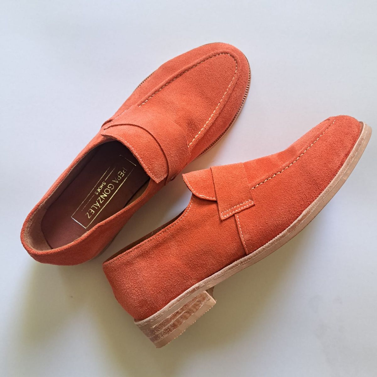 PEPA GONZALEZ - MOCASÍN MUJER SIMONA RENO NARANJO