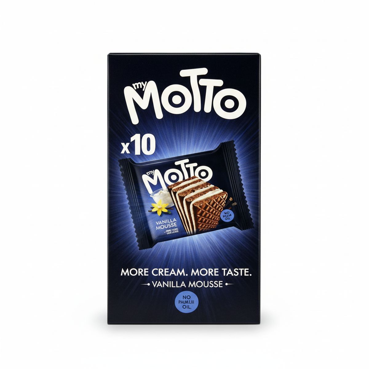 MY MOTTO - Obleas Mousse Vainilla My Motto 10 un x 30 g Kiosclub
