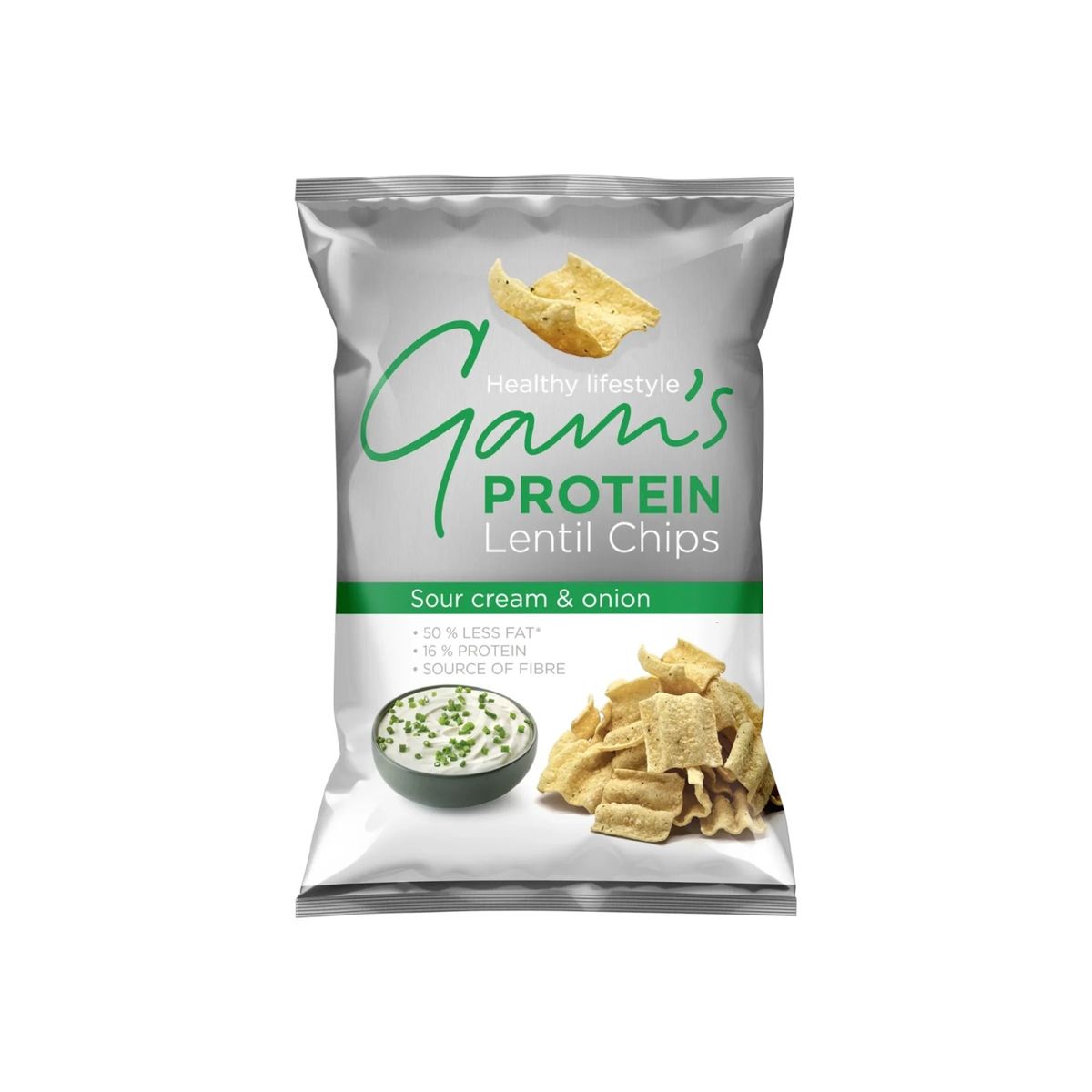 GENERICO - CHIPS DE PROTEINA 65GRS CREMA ACIDA Y CEBOLLA - GAMS
