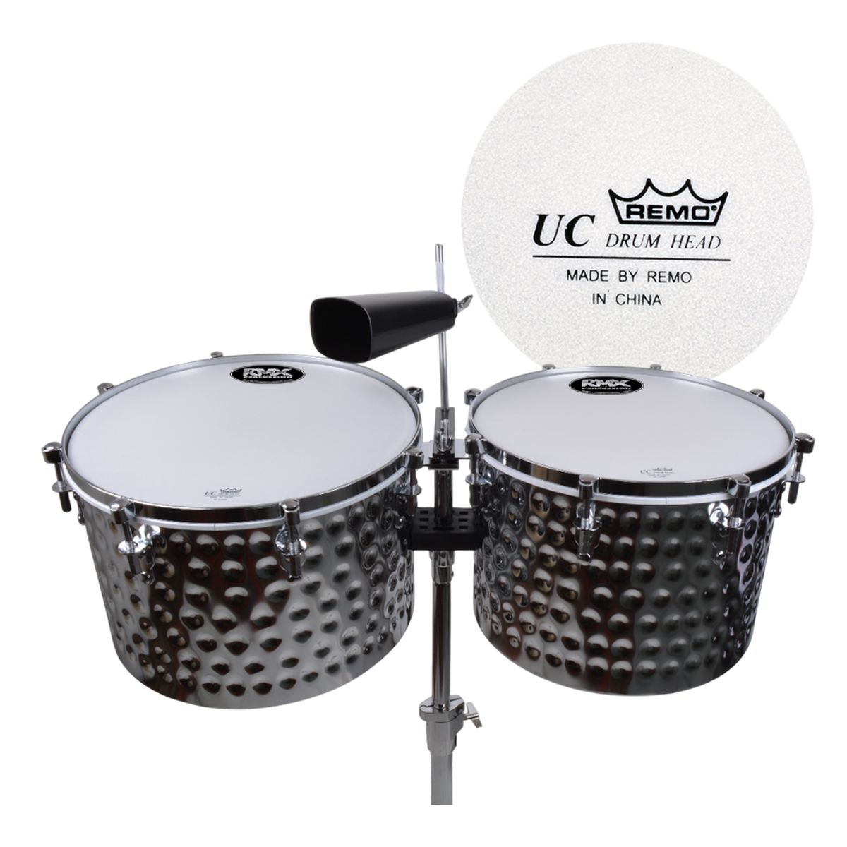 RMX - TIMBALES HQ 15+14 CON CENCERRO SILVER MART TIM-1415SV RMX