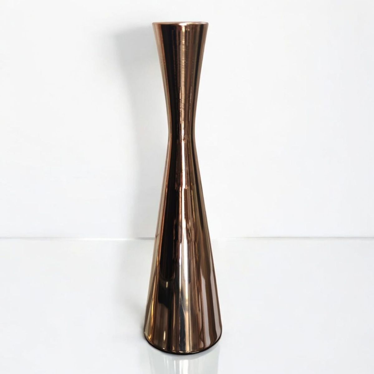HOME ESSENTIALS - Candelabro de metal dorado 22 cm