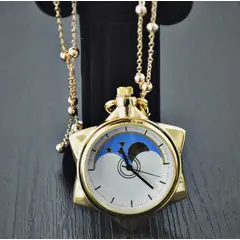 GENERICO - Reloj De Bolsillo Sailor Moon Con Cadena Collar Anime