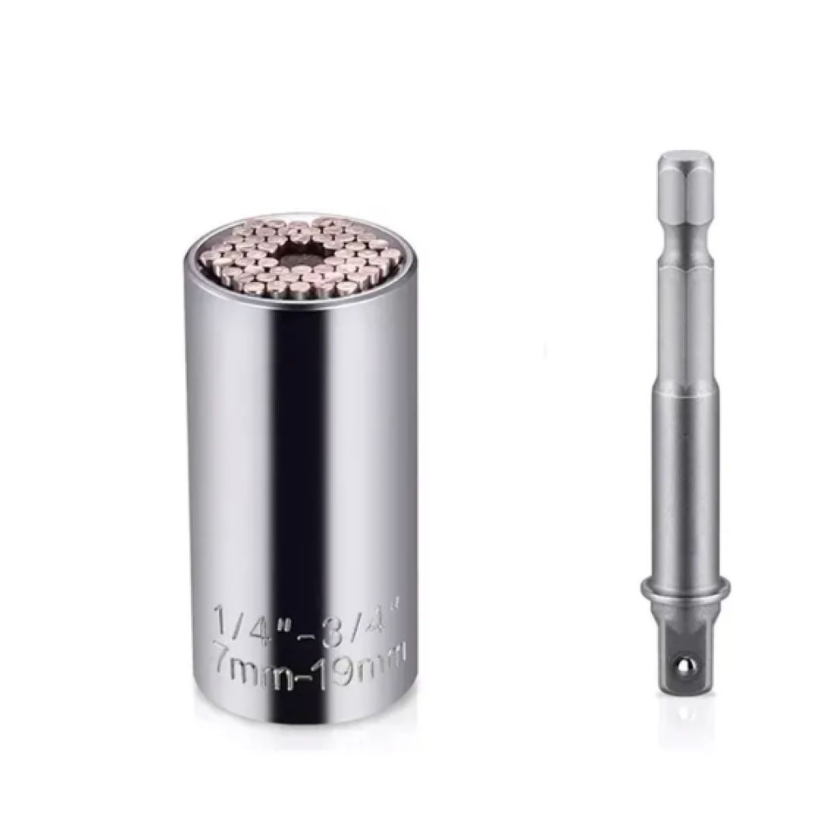 GENERICO - DADO UNIVERSAL CON PUNTA ADAPTADOR 7-19MM