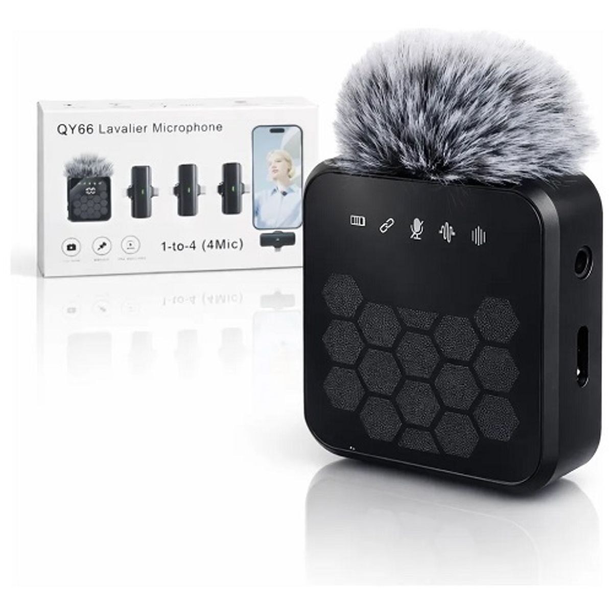 GENERICO - Micrófono Lavalier Qy66 Profesional Para Grabación