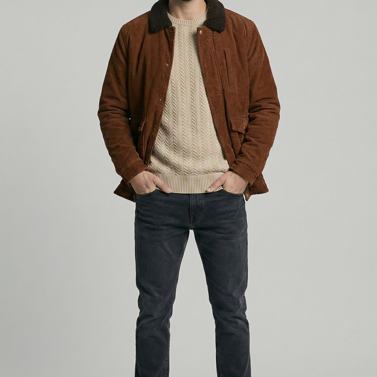 FEROUCH - Chaqueta Cincinatti Dk Brown Ferouch