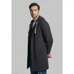 FEROUCH - Abrigo Clásico Houston Dk Grey Melange
